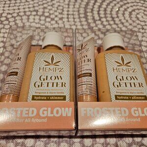 HEMPZ 2 SETS - Frosted Glow Mini Duo - Body Lotion and Lip Shimmer Gloss - NWT!
